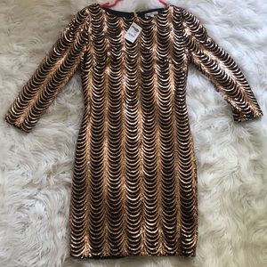 Black and gold dress